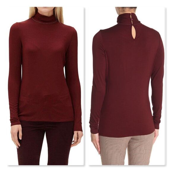 Lafayette 148 New York Tops - Lafayette 148 NY Dresden Long Sleeve Turtleneck